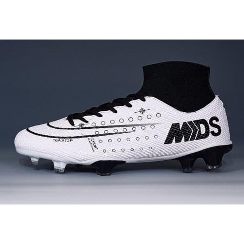 New Outdoor Men Boys Soccer Shoes Football Boots High Ankle Kids Cleats Training Sport Sneakers TF/FG Soccer Cleats Shoes Women
