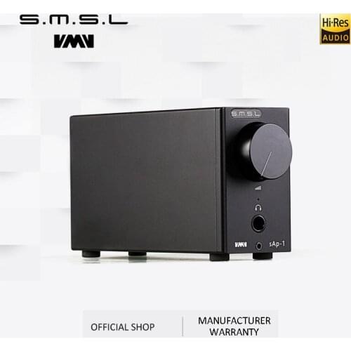 SMSL SAP-1Mini Player Headphone Amplifier Portable Desktop 110V 220V PC MP3 6.5mm Output Interface with 6.5mm to 3.5mm Interface