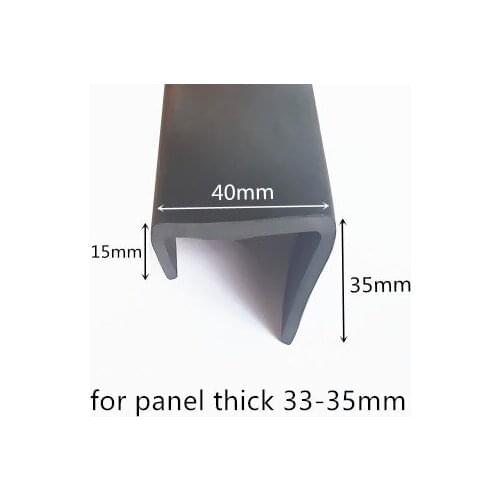 Rubber Sealing L Strip 15x40x35mm for 33-35mm thick Glass Metal Wood Panel Board Edge Encloser Shield White