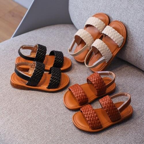 Girls Sandals Summer Shoes New Childrens Baby Shoes Soft Sole Baby Toddler Shoes Flats Children Kids Beach Shoes Casual Sandals