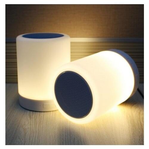 Smart led sound small night light Charge the bluetooth music lamp Bedroom adornment read seven lights of the head of a bed