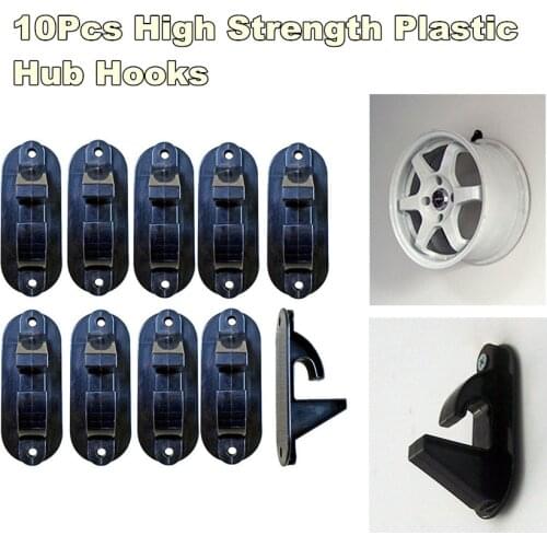 Universal 10pcs Plastic Tire Wheel Hub Hook Wheel Shop Display Stand Rack Wall Mounted Hanging Hook
