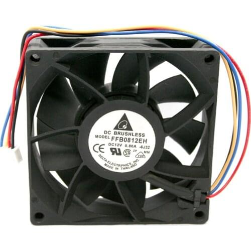 DELTA FFB0812EH 8025 80x80x25mm 8cm DC 12V 0.80A 4-line Support PWM Violent Cooling Fan