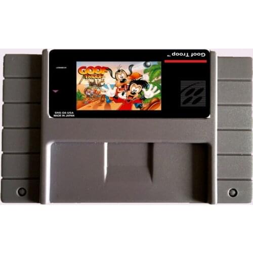 High Quality 16 Bit Goof Troop NTSC Big Gray Game Card For USA Version Game Player