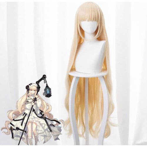 Tomorrows Ark Nightingale Mixed Yellow Big Wave Long Curly Hair Cosplay Game Wig Anime Fluffy Female Hair Kawaii Wig 110CM