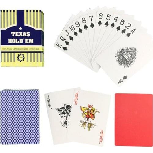 1Pcs/Set New Playing Cards Baccarat Texas Hold'em Plastic Waterproof Frosted Poker Cards Board Games Small Print Card Game