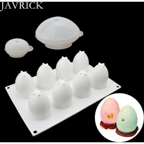 3D Easter Egg Baking Silicone Mold Mousse Cake Epoxy Resin Casting Pendant Molds DIY Accessories Jewelry Making Tools