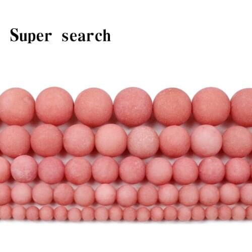 Natural Stone Matte Frosted Red Stripes Rhodochrosite Stone Beads 4 6 8 10 12MM Loose Beads For Jewelry Making Fit DIY Bracelet
