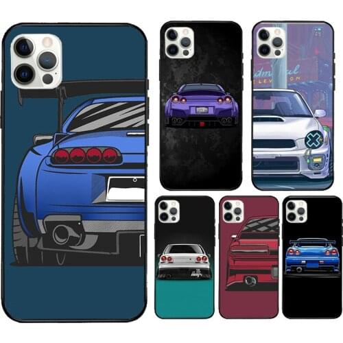 JDM COOL Car Cartoon Fundas For iPhone 12 Pro Max Mini XR X XS Max SE 2020 6S 7 8 Plus 11 Pro Max Phone Case