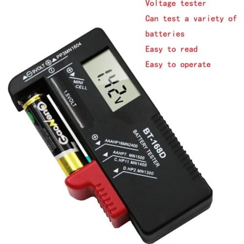 BT168-168D Digital Lithium Battery Capacity Tester Grid Load Analyzer Display Check AAA AA Button Battery General Test