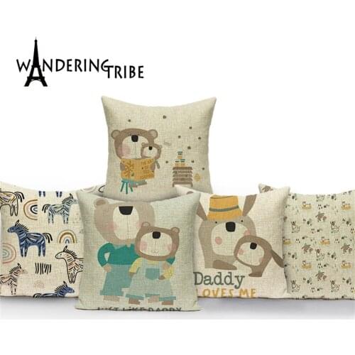 Animal Style Throw Pillows Pillowcases Pillowcase For Pillows Cartoon Pattern Decorative Cushion Covers Home Kissenbezug 45 X 45