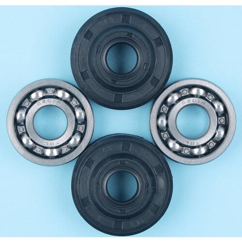 2 X Crankshaft Main Ball Bearings w/ Oil Seal for HUSQVARNA 136 137 141 142 235 236 240 E 36 41Chainsaw Replacement 530 05 63-63
