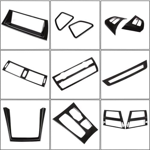 Glossy Black ABS Car Interior Steering Wheel Decoration Strip Frame Cover Trim Sticker For BMW X5 X6 E70 E71 2008-2013