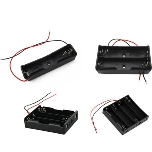 Hot 18650 Battery Storage Box Case 1 2 3 4 Slot Way DIY Batteries Clip Holder Container with Wire Lead for 18650 Wholesale