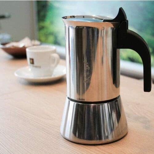 Bialetti Venus Moka Pot Stainless Steel Coffee Maker, Original Italian Espresso Maker 2-4-6-10 Cup Kitchen Drip Stove Gas Brew