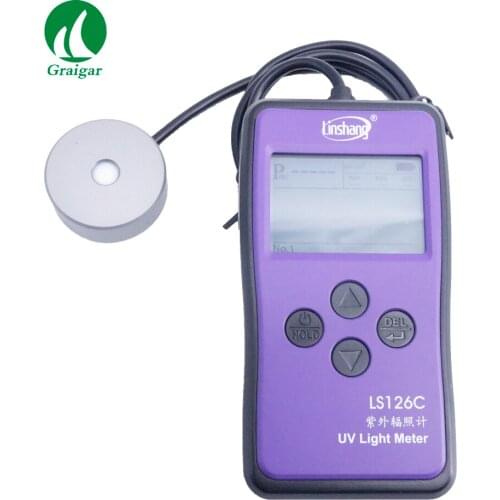 LS126C High Precision Digital UV Light Meter Ultraviolet Radiometer Measuring Range 0-200000 uW/cm2