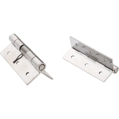 MagiDeal 2PCS 2.36x0.60inch Stainless Steel Spring Door Hinge Auto Closing