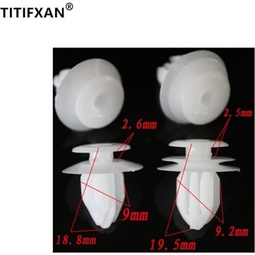 20PCS Auto door plate trim plastic fasteners for Toyota LEVIN Prado RAV4 Crown Reiz Corolla clips