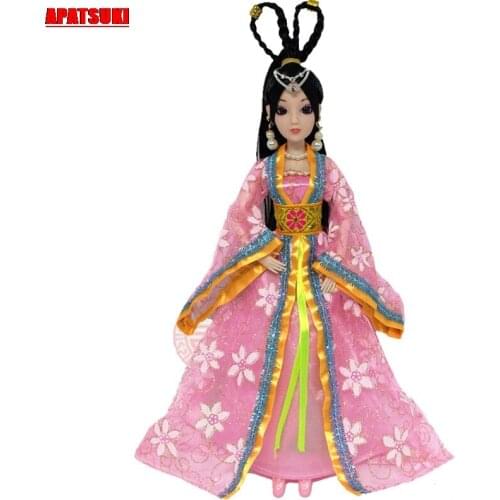 PINK Headmade DIY Clothes For Barbie Doll Clothes Girl Floral Skirt Dresses For 1:6 Dolls Costume Party Dress Toys For Children