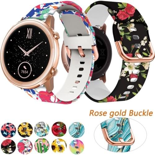 For Garmin 245 Straps Rose gold buckle Silicone Watch Band For Forerunner 245M/645/Vivoactive 3/Venu/venu sq/Move Luxe Bracelet