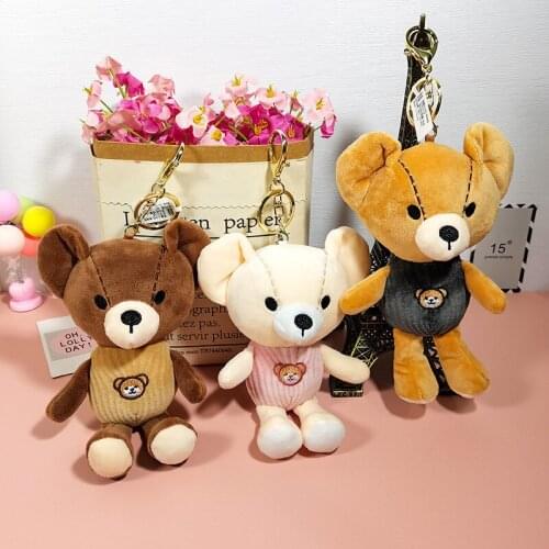 Cute Bear Plush Doll Keychain Pendant Aromatherapy Plush Ins Boutique Schoolbag Pendant Cartoon Doll