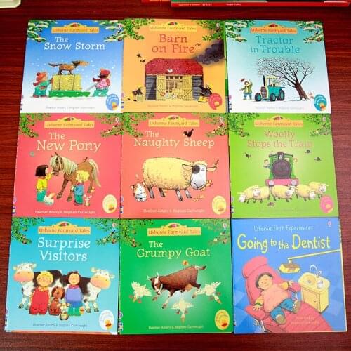 Random Choose 10pcs/set 15x15cm Usborne Best Picture Books Children Baby Famous Story English Farmyard Tales Series Farm Story