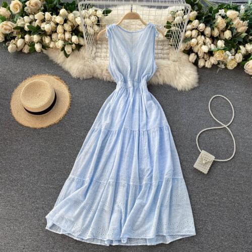 SR.Singreiny Solid Summer Dresses