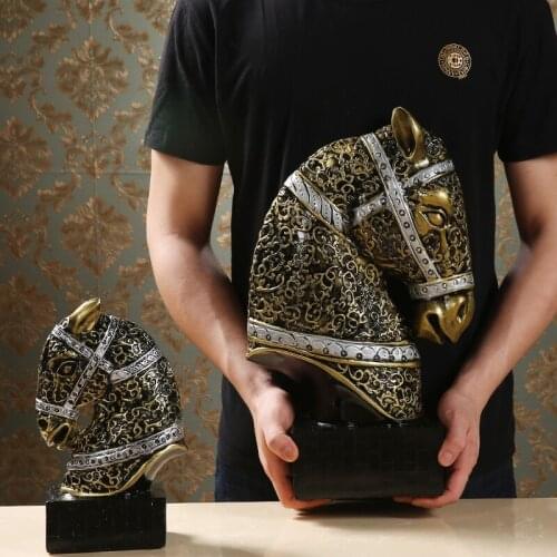 TOP ART- 2020 home office business efficacious FENG SHUI Talisman Protection Auspicious Lucky Success HORSE Sculpture statue