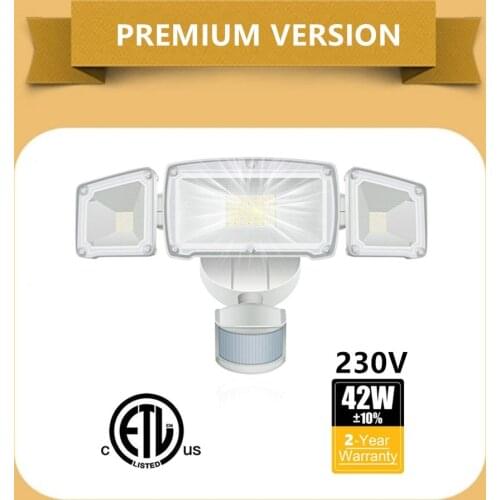 Solar Lights Outdoor, AmeriTop Super Bright LED Solar Motion Sensor Lights with Wide Angle Illumination 3 Adjustable Heads