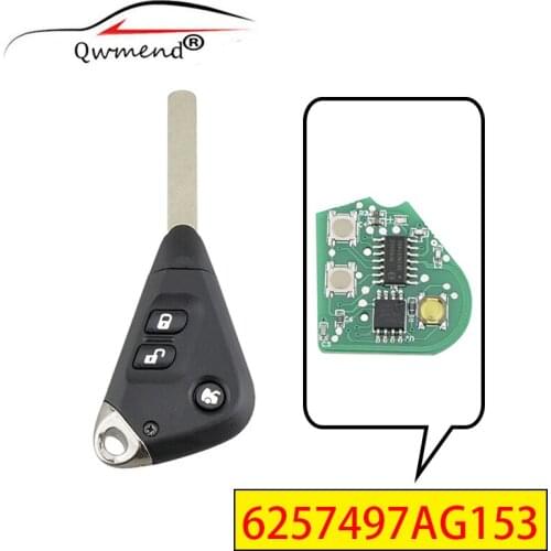 6257497AG153 3BUT Smart Car Key for Subaru Forester Impreza Liberty Outback Tribeca 2004-2009 Remote Key 433MHz ASK 4D-62 Chip