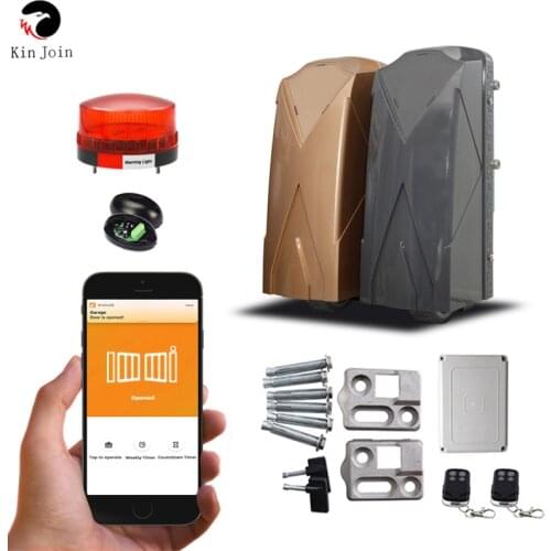 Heavy Duty Wheel Type Automatic Swing Gate Opener Dual Swing Gate Opener Electric Remote and wifi Control Obtuse angle Closer