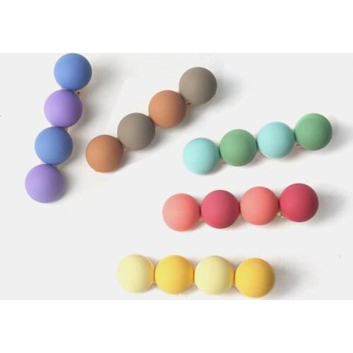 Spring And Summer Decorative Jewelry Accessories Colorful Cute Dot Hair Pins Lovely Alligator Clips For Young Girls