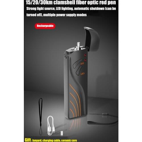 Visual Fault Locator Fiber Optic FTTH Cable Tester Red Laser Fibre Optique 5km/15km/20km/30km