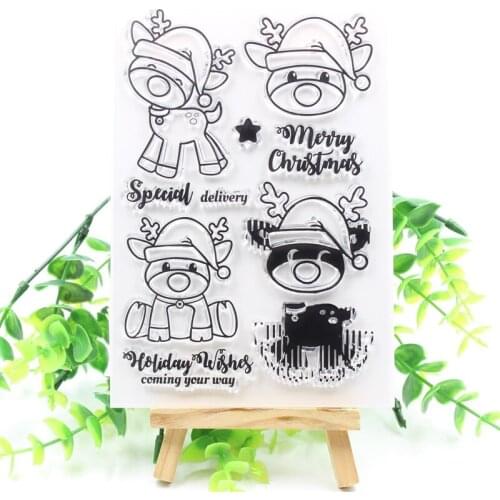 YPP CRAFT Deer Transparent Clear Silicone Stamps for DIY Scrapbooking/Card Making/Kids Fun Decoration Supplies 237
