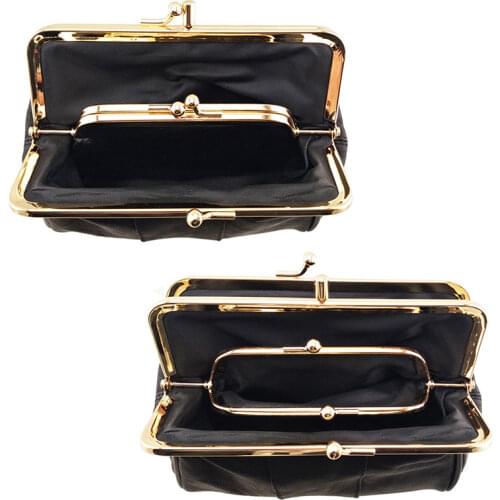 BELLO TUTTI 2021 New Women Mini Coin Purses Genuine Leather Men Metal Hasp Short Key Wallets Sheepskin Card&ID Holder Money Clip