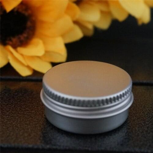10g 10ml 35*17mm silver empty round aluminum box metal tin cans cosmetic cream DIY refillable jar tea Pot silver containers