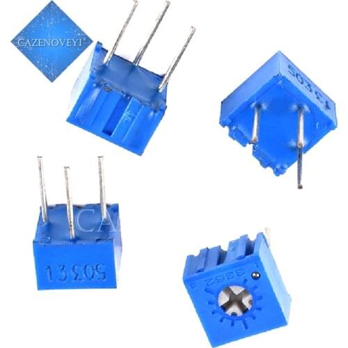 20pcs 3362P 101 201 501 102 202 502 103 203 503 104 204 504 105 Trimpo Trimmer Potentiometer 3362 500R 1K 2K 5K 10K 20K 50K 100K