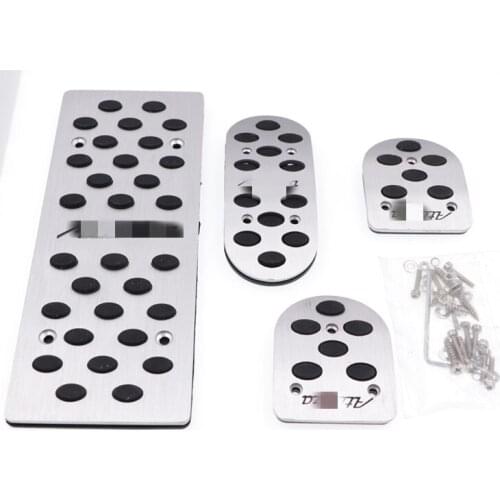 4 pcs Auto Car Accessories Aluminium Alloy Brake Clutch Accelerator Pedal Pads Stickers Cover With logo Fit For Mazda ATENZA