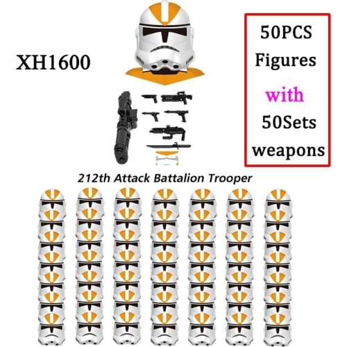 50pcs/lot 501st Clone Trooper Legion 212th Attack Battalion 327th Star Corps Building Blocks Brick Star Figures Wars Toy Soldier
