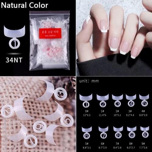500PCS/Pack Professional Acrylic French Nail Tips White Half Cover Artificial False Nail UV Gel DIY Nails Manicure Salon Tools