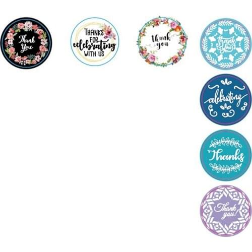 500Pcs/roll Thank You Sticker For Seal Label Scrapbooking Decoration Sticker Stationery Sticker 4 Types