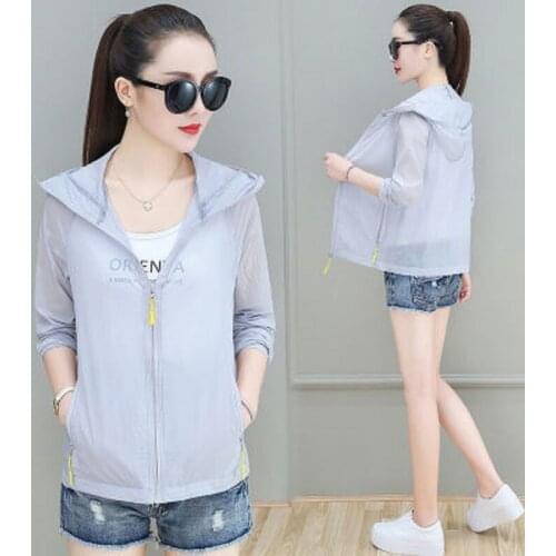 Big Size Women Loose Jacket Thin Long Sleeve Basic Jacket Breathable Casual Sunscreen Coat Anti Uv400 Sun Protection Outwear