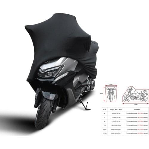 Black Red Universal M - 4XL Motorcycle Cover UV Protector Cover Motor Scooter Bike Dustproof Cover Indoor Outdoor Elastic Fabric