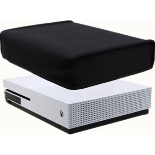Black Horizontal Dust Cover for Xbox One S Console Custom Designed Double Layer Soft Neat Lining Waterproof Dustproof