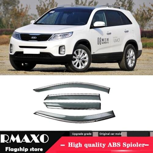 For Sorento 2009-2013 Plastic Window Visor Vent Shades Sun Rain Deflector Guard For Honda Civic 4PCS/SET