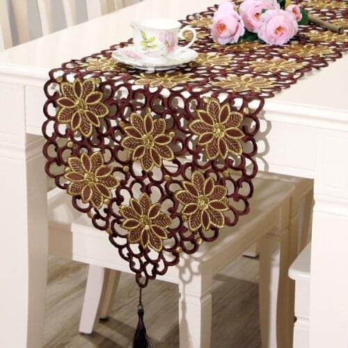 European Style Classical Embroidery Polyester Table Flag Placemat Table Table Cloth Table And Chair Kits
