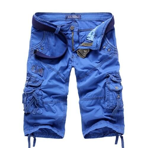 HOT 2019 Outdoor Cotton Sport Hiking Camping Jungle military trekking Tactical Camo militar Loose overalls soldier Shorts Men