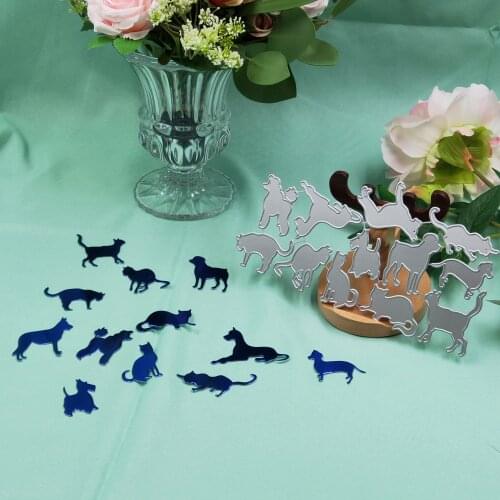 Cat and dog metal cutting die 2019 new DIY scrapbook for card embossing process dies for greeting CARDS and envelopes