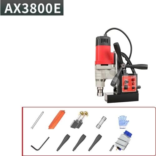 AX3800E AX6800E Multifunctional magnetic seat drill industrial core drill portable table drill adjustable speed hollow drill