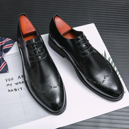 New mens shoes PU leather lace up fashion four seasons trend high quality Fahion casual Oxford mens shoes zapatillas hombre 44